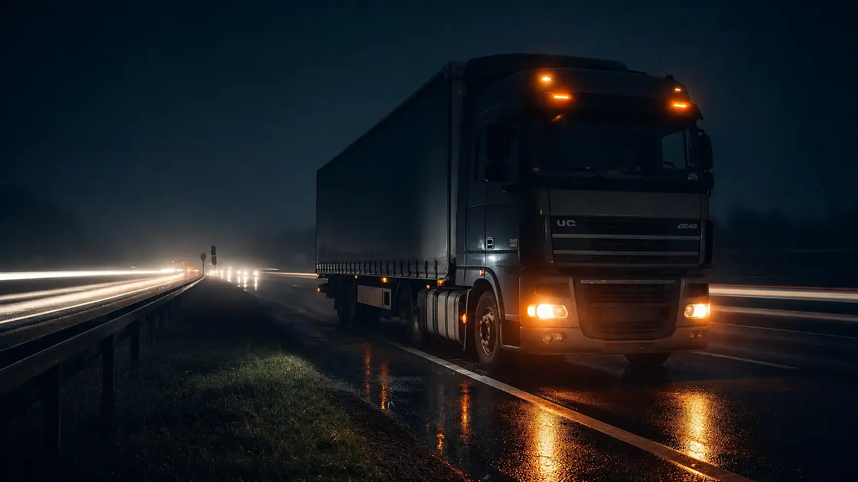 Mobilny serwis TIR na trasie w południowej Polsce